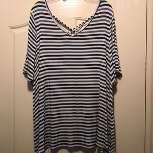 Lane Bryant Tops - Blue striped Lane Bryant shirt Lane Bryant Tops - Blue striped Lane Bryant shirt
